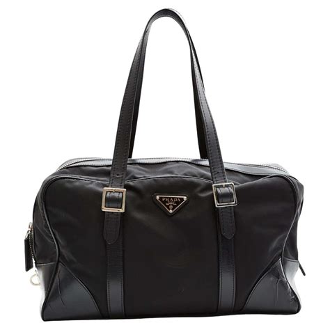 prada duffle bag black|Prada nylon evening bag.